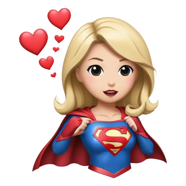 Black burble supergirl in love  sticker