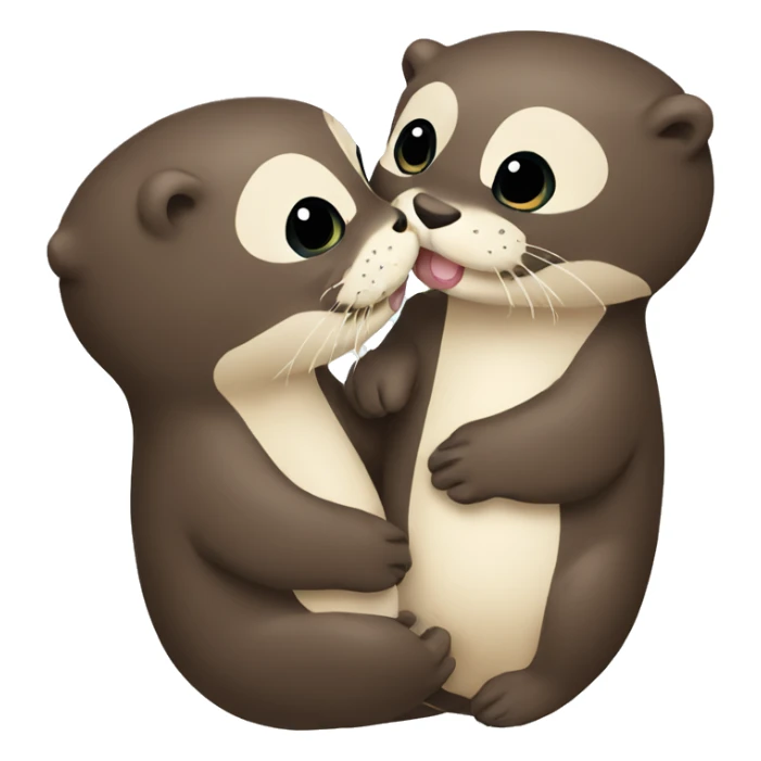 Otter kiss sticker