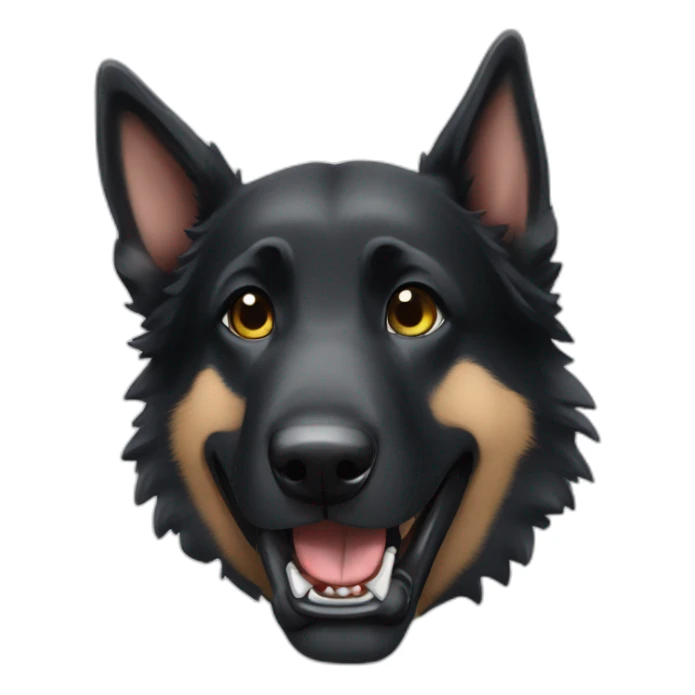 Black German Shepherd playing American football sticker