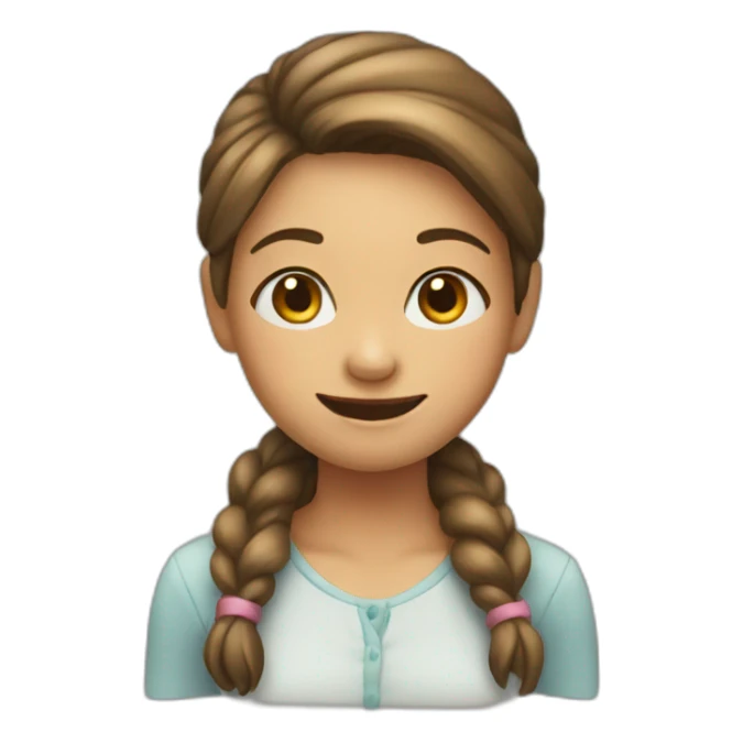 girl with a smiley in her hands sticker