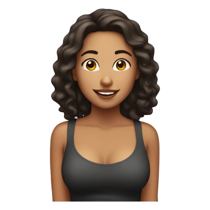 latina girl Happy but stresss sticker