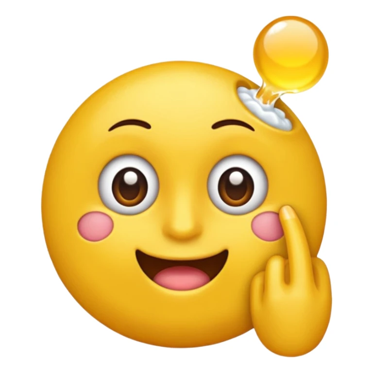 Um emoji amarelo com o dedo dentro da boca sticker