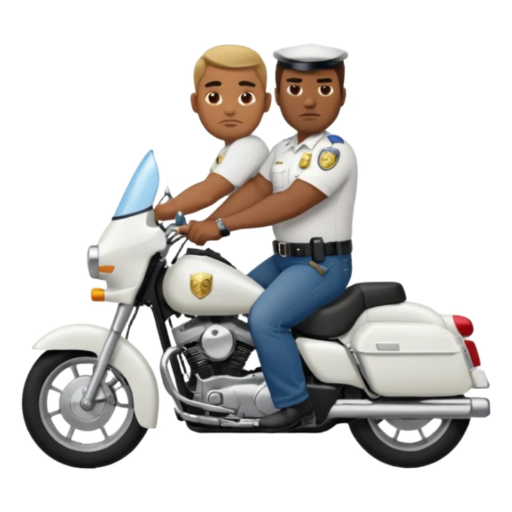 police officer riding a fat black man sticker
