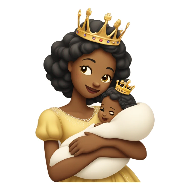 Queen with a newborn baby sticker