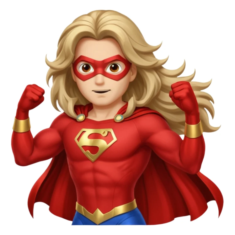 Superhero long hair  sticker