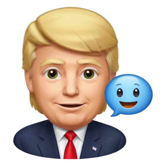 Trump  qui dit dans une bulle et qui di sticker