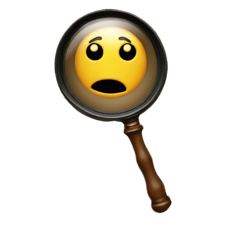 vintage book with magnifying glass sticker