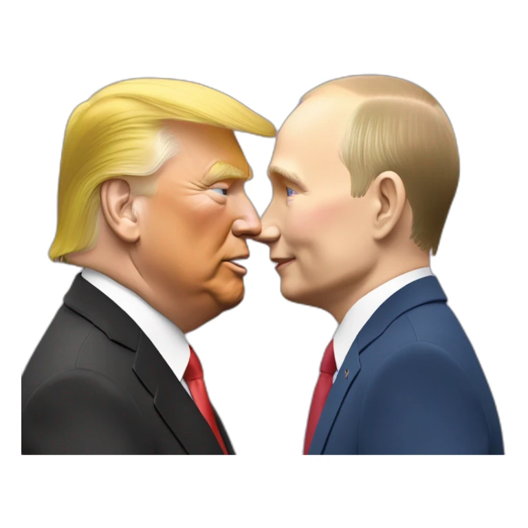trump-and-putin-kissing,-lgbtq+ friendly, positivity, inclusiveness sticker