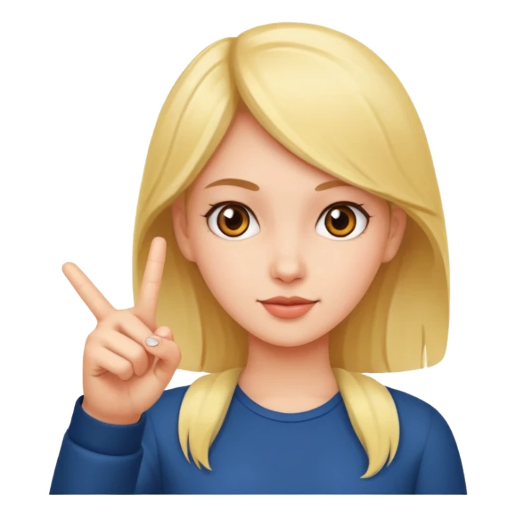 Ein Mädchen was Mittel Finger zeigt  sticker