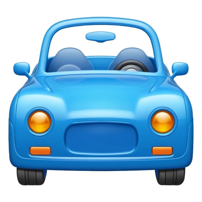 create cute Toy car blue color sticker