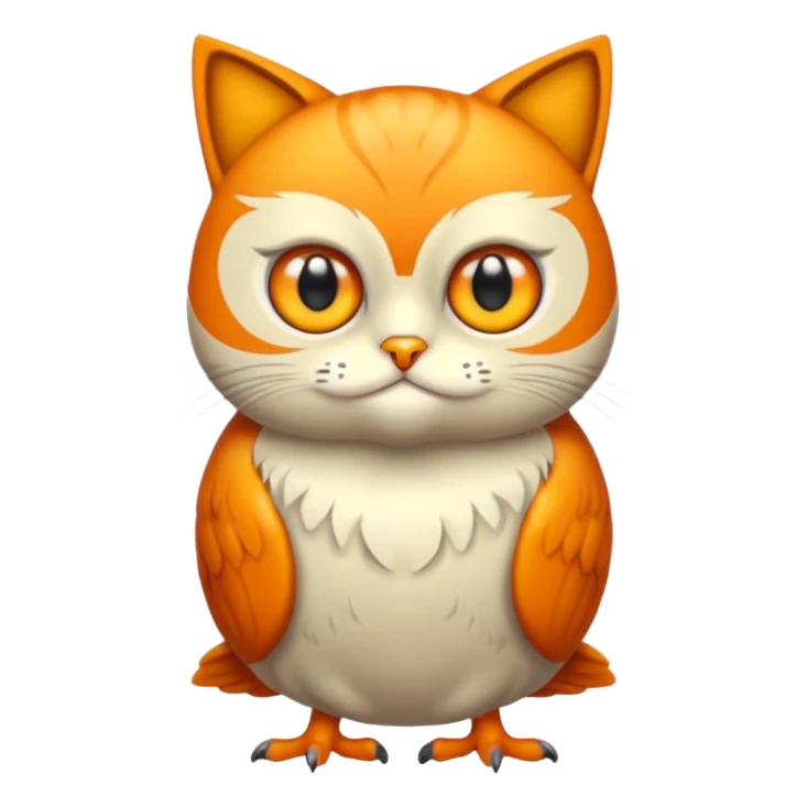 Hazme un gato con cuerpo de búho sticker