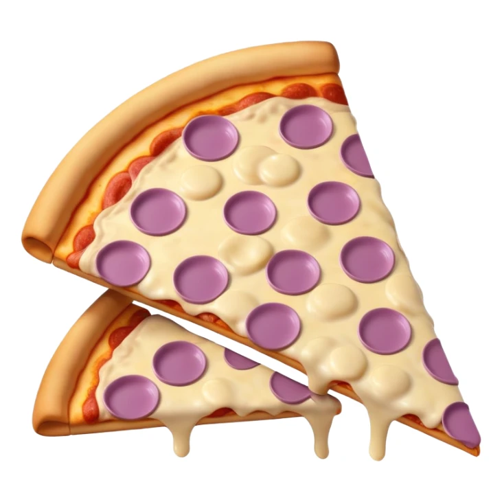 Pale purple pile of pizza sticker