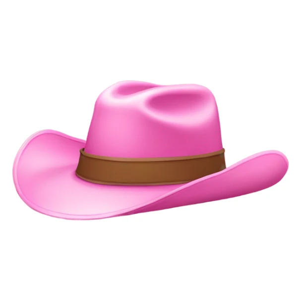 Cowboy hat emoji but the hat is pink sticker