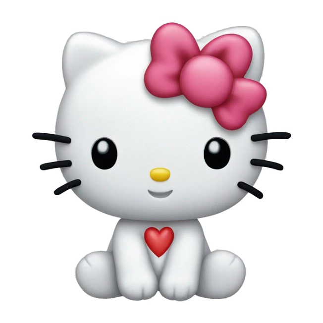hello kitty heart sticker
