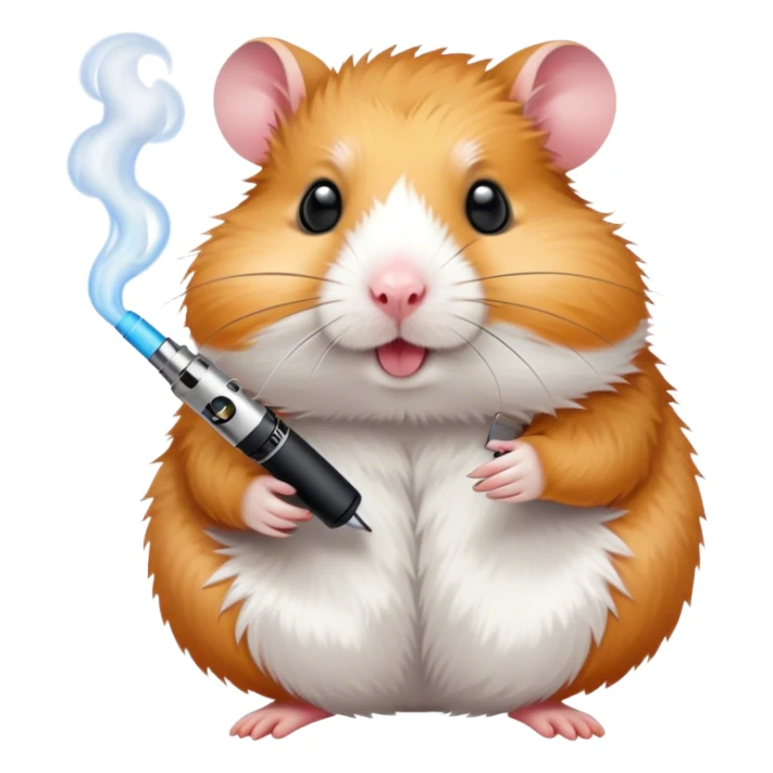 Hamster smoking a vape pen  sticker