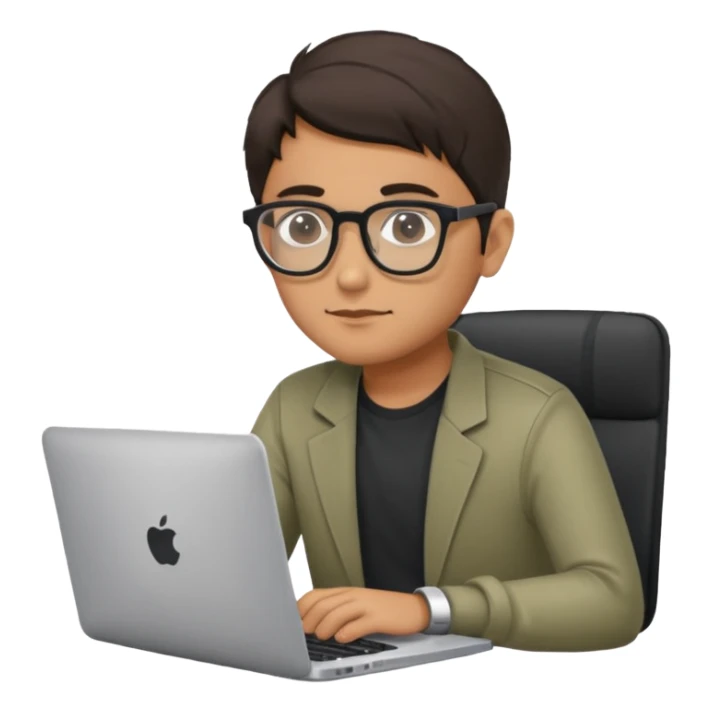 It's like a developer sitting in front of a laptop sticker