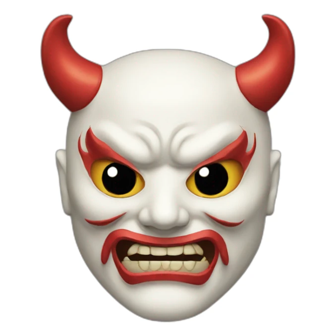 Japanese DEVIL Mask sticker