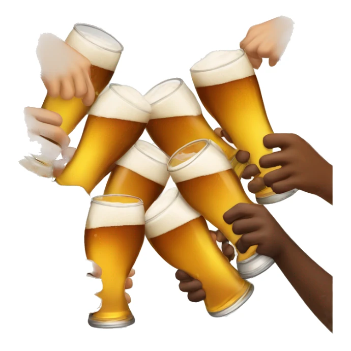 a group of friends toasting with beers sticker