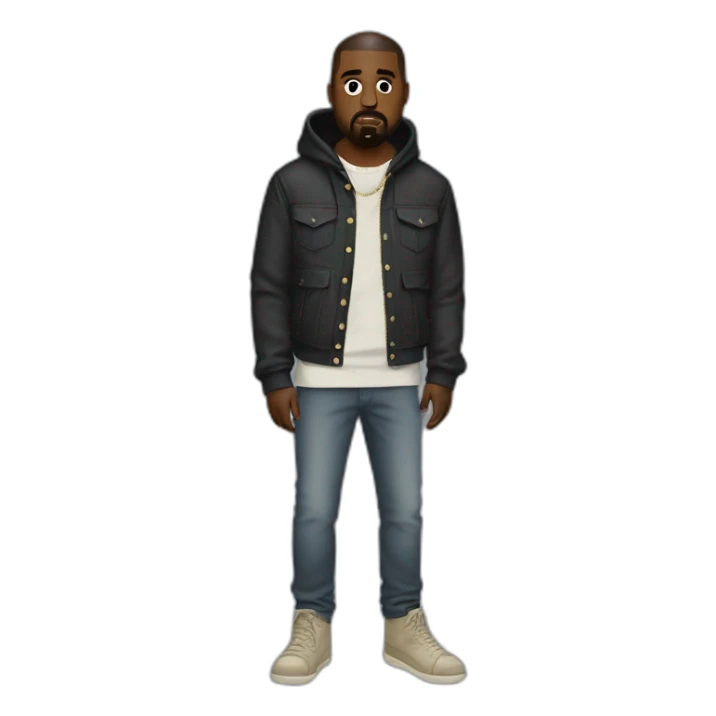 Kanye west wear strange clothes sticker