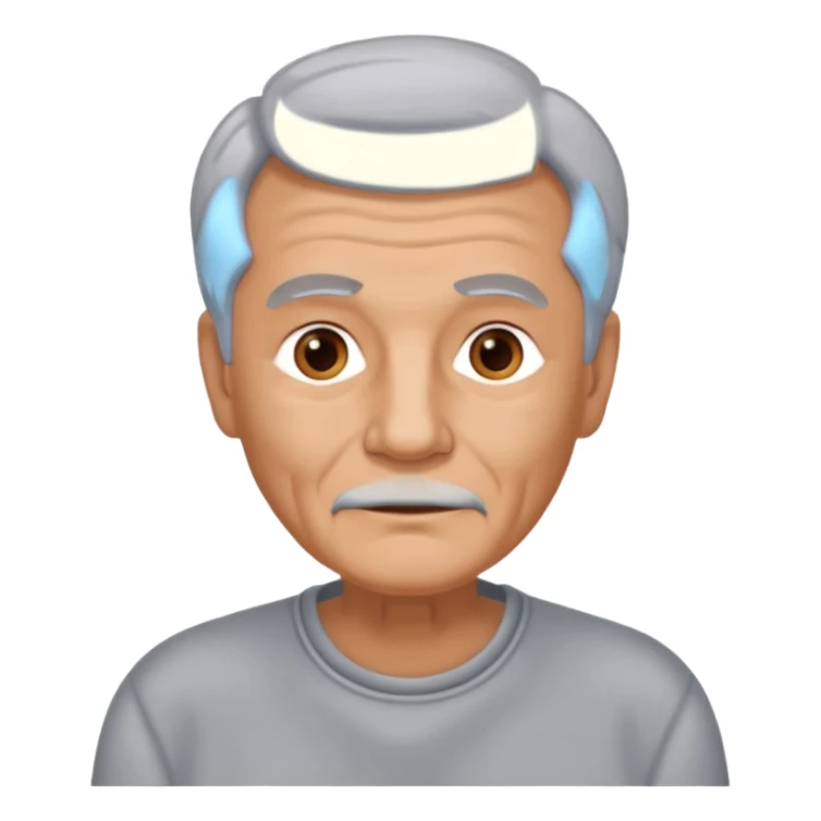 una imagen de un abuelo de 63 años sin bata medica sticker