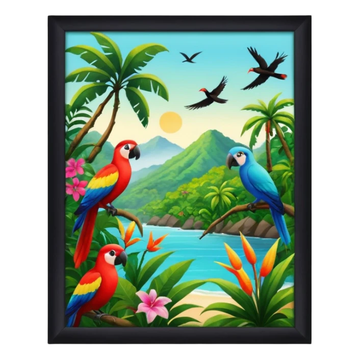 thumbnail picture mac os, painting on wall, tropics sticker
