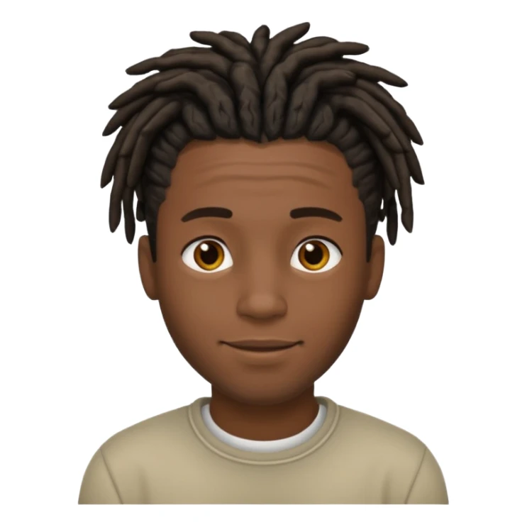 A black guy with short dreads trying to keep a straight face  sticker