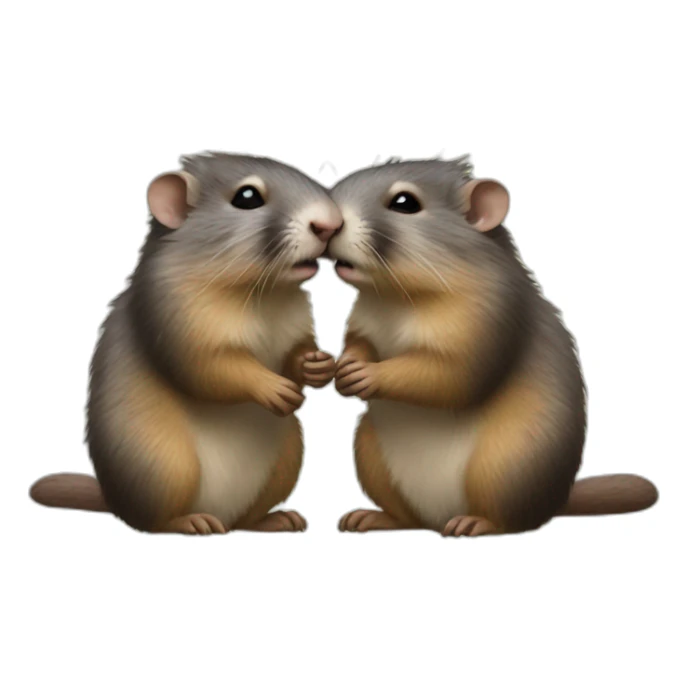 Marmotte kiss rats sticker