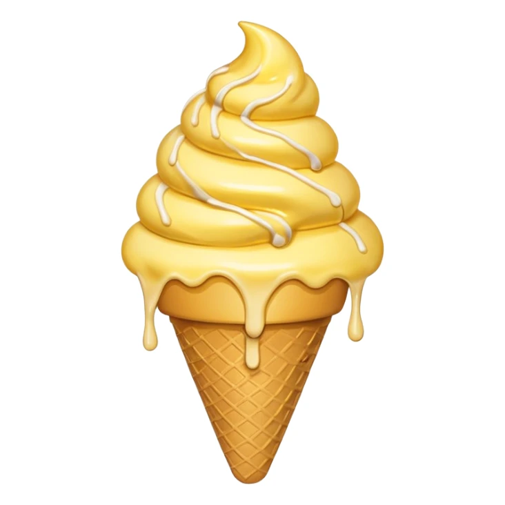 yellow heart with an ice cream cone sticker