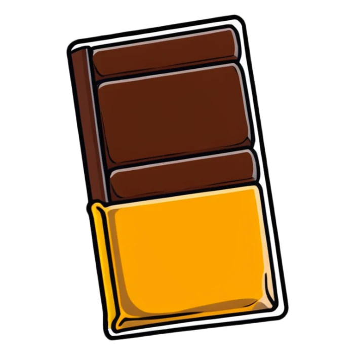 chocolate bar with honey on top sticker