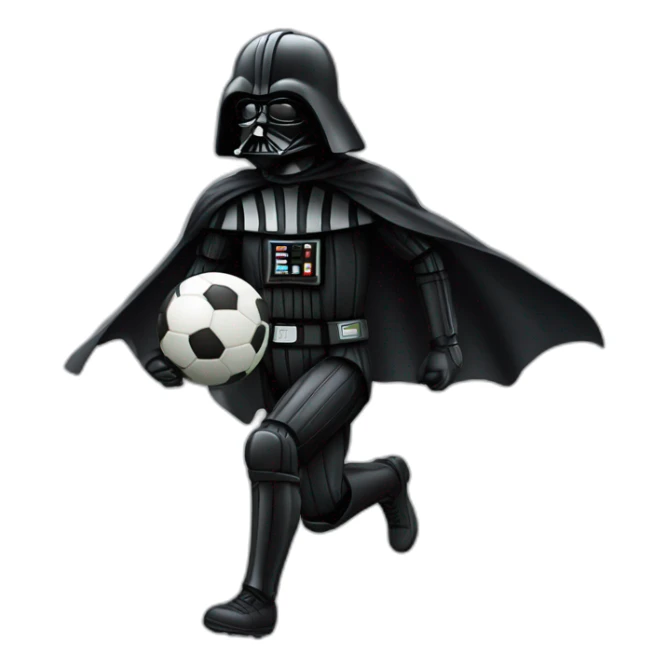 Dark Vador qui joue au foot avec un ballon sticker