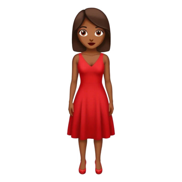 woman in red dress sticker