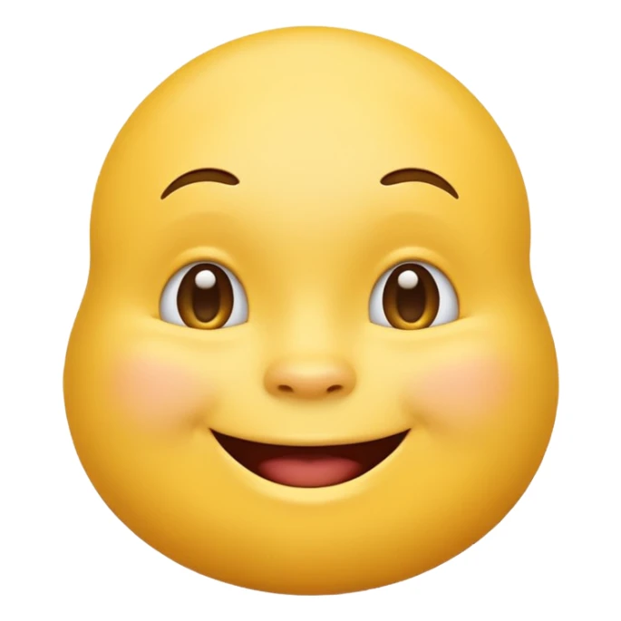 Yellow emoji with a double chin sticker