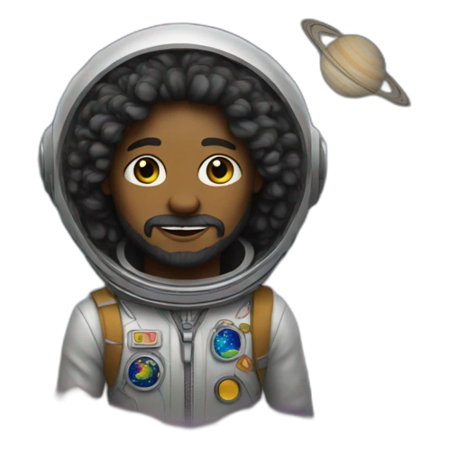 hippie in space sticker
