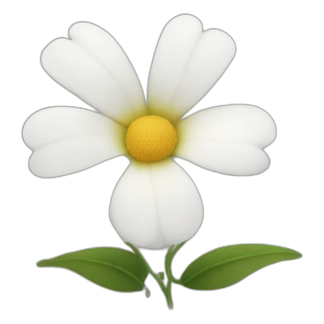 White flower sticker