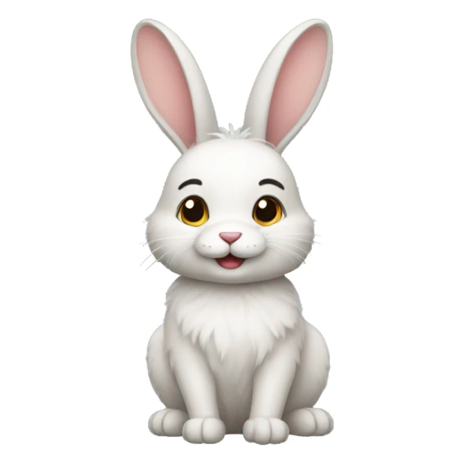 Furry rabbit  sticker