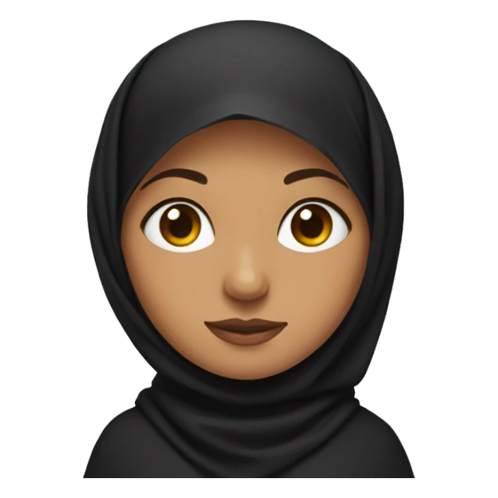 woman with hazel eyes, wearing a black hijab, and meditating sticker