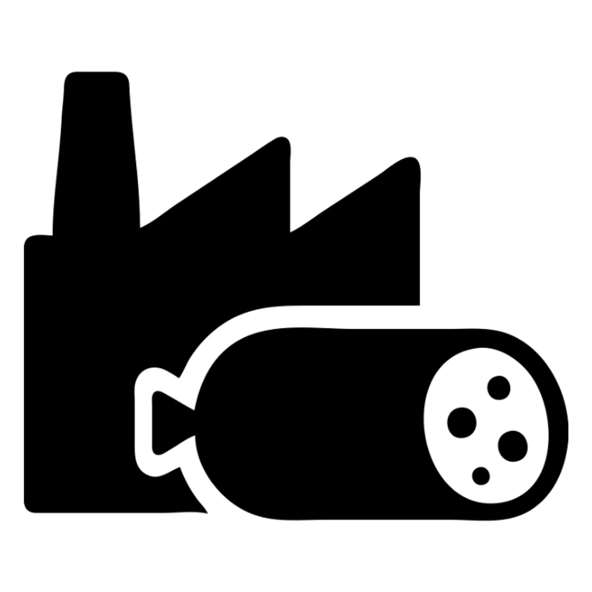 sausage factory building with sausage products sticker