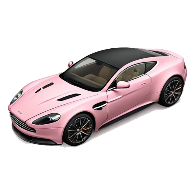 Pastel Pink Aston Martin  sticker