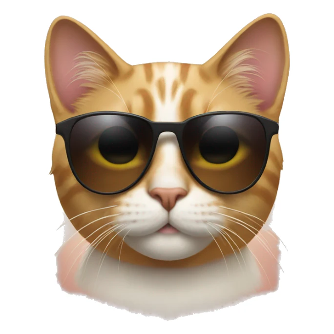 Cat with sunglasses sticker