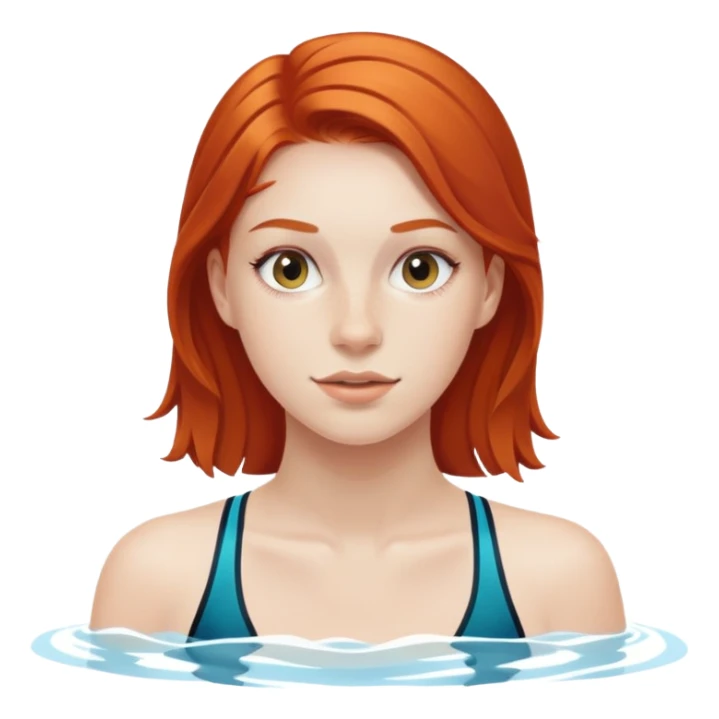 22-year-old redheaded girl athlete swimmer sticker