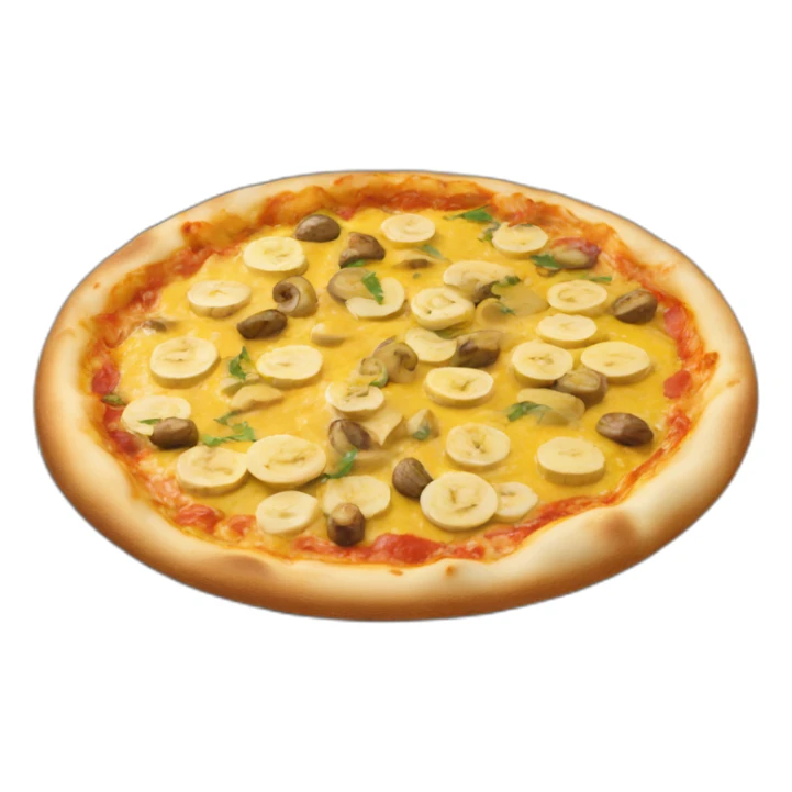 Swedish pizza with curry and bananas  sticker