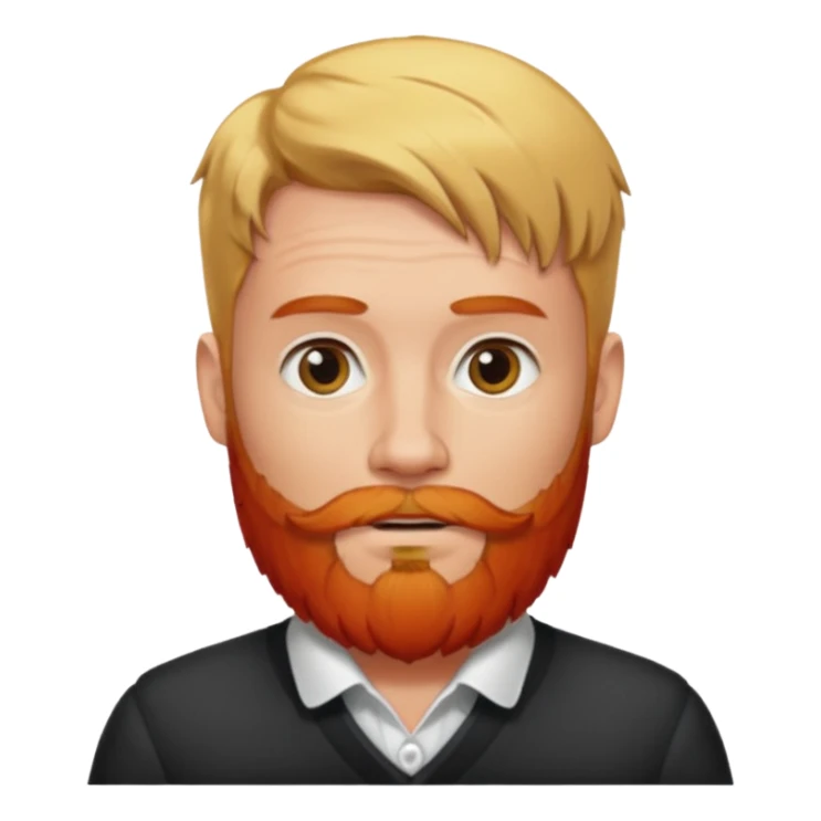 German man with blonde hair and a red beard that’s not long  sticker