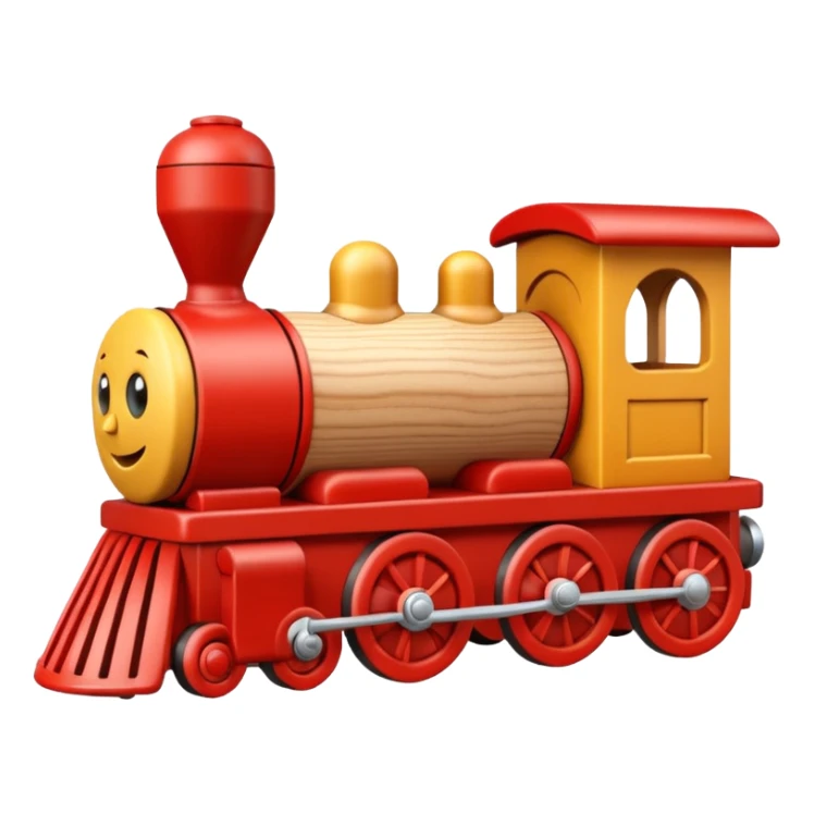 train toy made of wood only no color sticker