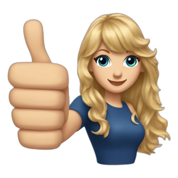 taylor swift thumbs up sticker