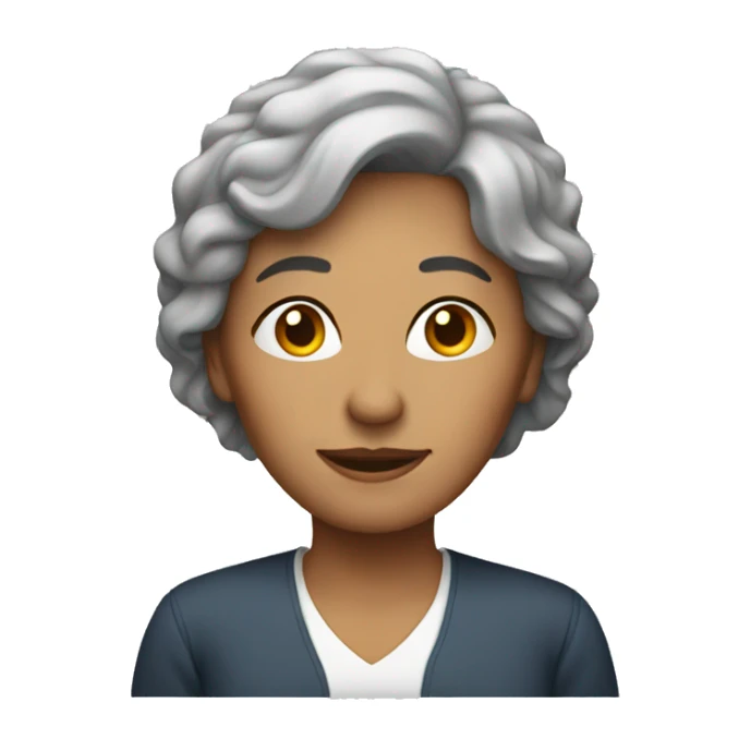 Middle aged Woman on computer sticker
