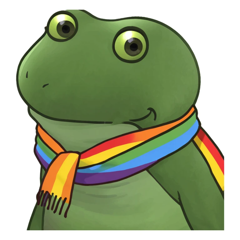 The rainbow emoji with switched colors that are pastel sticker