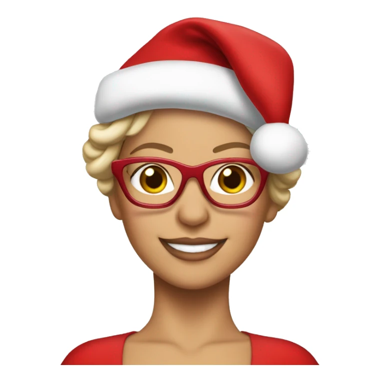 mariah carey dressed as mrs clause wearing glasses  sticker