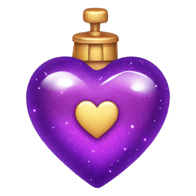 Sparkly Purple glass heart sticker