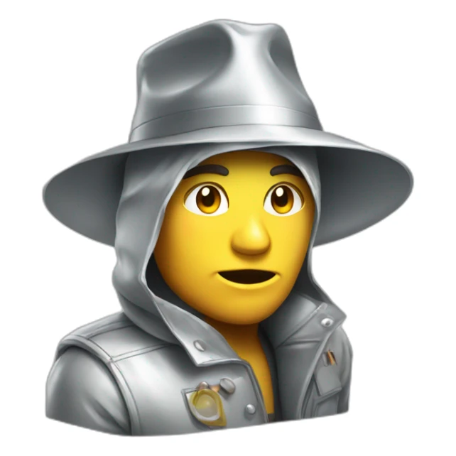 conspiracy theorist wearing a tinfoil hat sticker