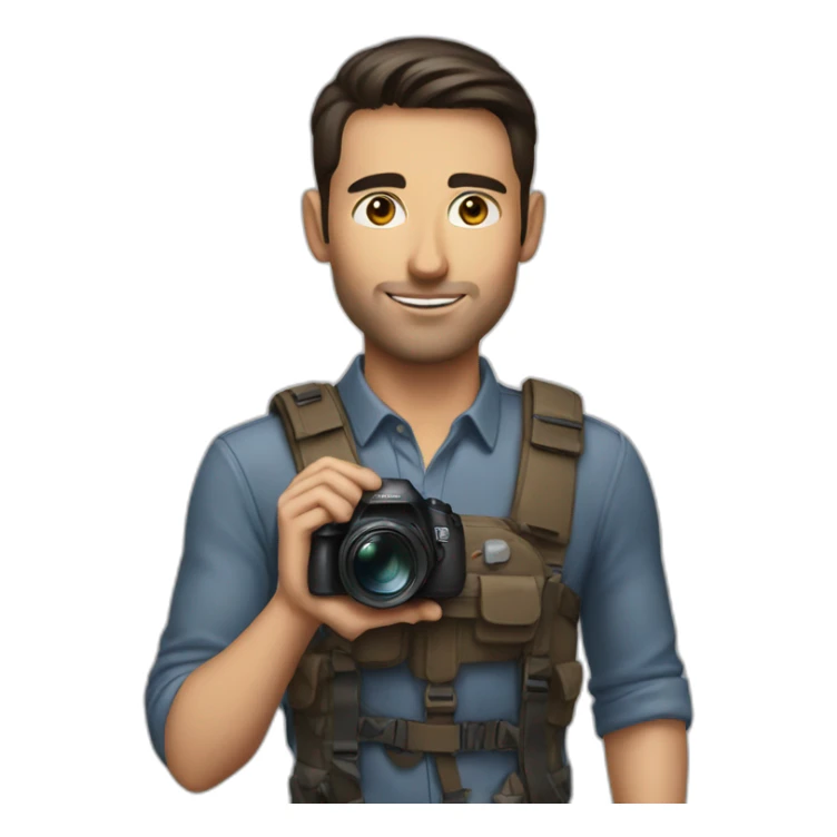 Male Photographer brunette sticker